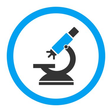 Labs mikroskop yuvarlak vektör simgesi