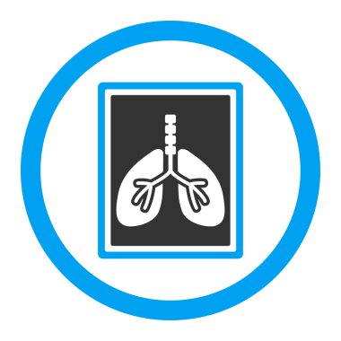 Akciğer röntgeni fotoğraf yuvarlak vektör simgesi