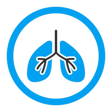Akciğerler yuvarlak vektör simgesi