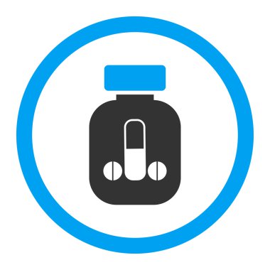 Erkek tıp yuvarlak vektör simgesi