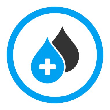 Tıbbi damla yuvarlak vektör simgesi