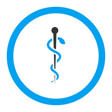 Tıbbi iğne yuvarlak vektör simgesi