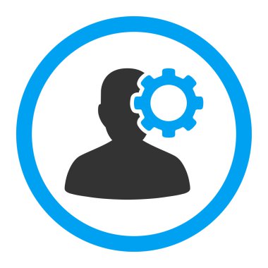 Migren yuvarlak vektör simgesi