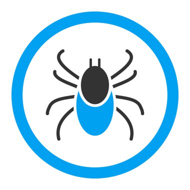 Mite yuvarlak vektör simgesi