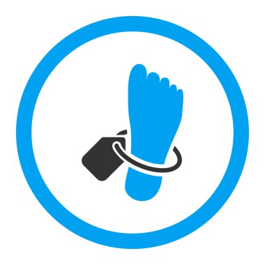 Morg etiketi vektör simge yuvarlak