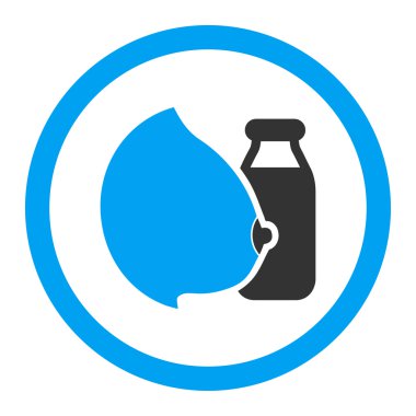 Anne sütü yuvarlak vektör simgesi