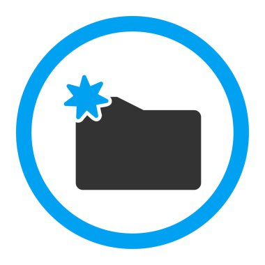 Yeni klasör yuvarlak vektör simgesi