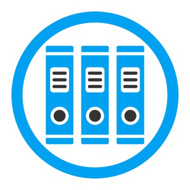 Office kitaplar yuvarlak vektör simgesi