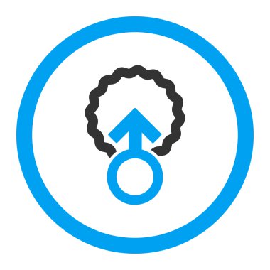 Ovum penetrasyon yuvarlak vektör simgesi