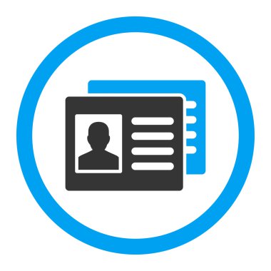 Hasta hesapları yuvarlak vektör simgesi