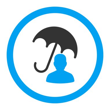 Hasta bakımı yuvarlak vektör simgesi