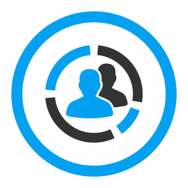 Hasta diyagramı yuvarlak vektör simgesi