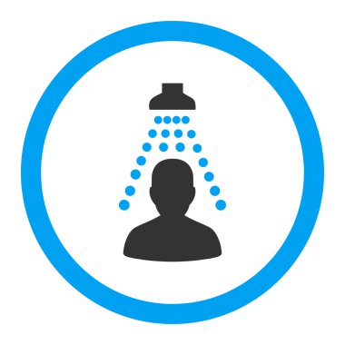 Hasta dezenfeksiyon yuvarlak vektör simgesi