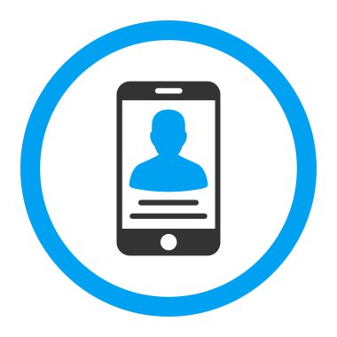 Hasta mobil hesap yuvarlak vektör simgesi