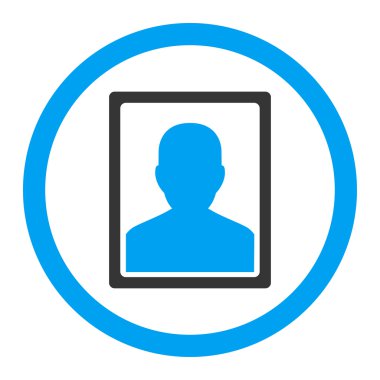 Hasta portre yuvarlak vektör simgesi