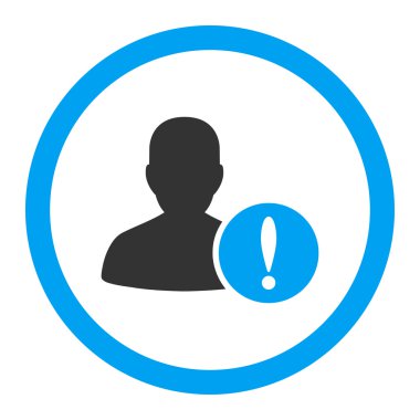 Sabırlı Problem yuvarlak vektör simgesi