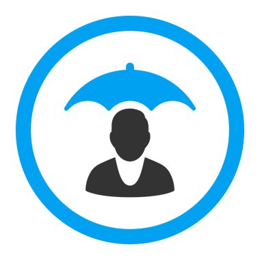 Hasta güvenliği yuvarlak vektör simgesi