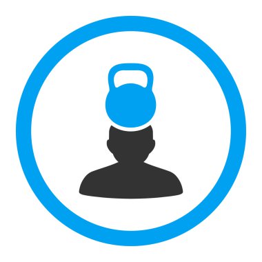 Hasta stres yuvarlak vektör simgesi