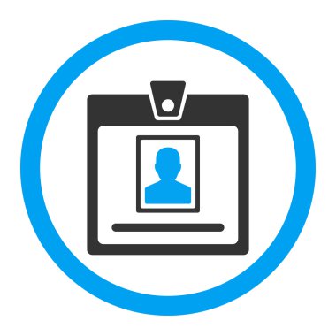 Kişi rozet yuvarlak vektör simgesi