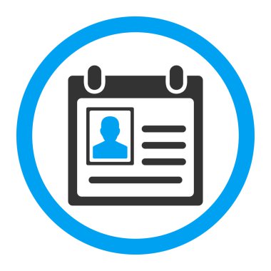 Kişisel rozet yuvarlak vektör simgesi