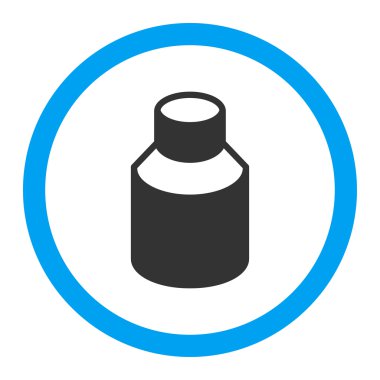 Phial yuvarlak vektör simgesi