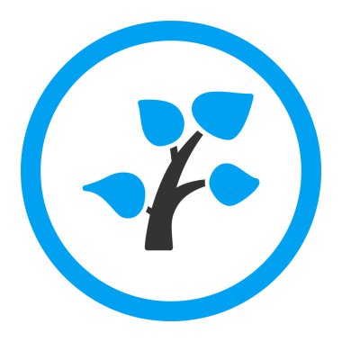 Bitki yuvarlak vektör simgesi