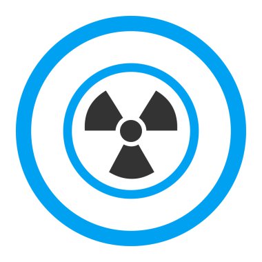 Radyasyon tehlike yuvarlak vektör simgesi