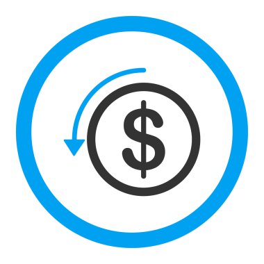 Yuvarlak vektör simge iade