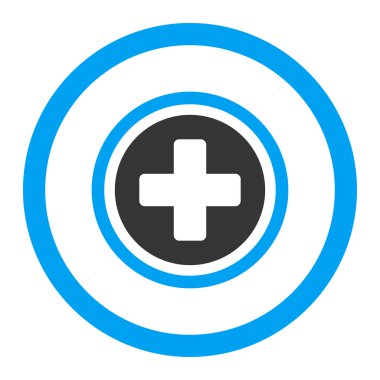 Çapraz yuvarlak vektör simge yuvarlak