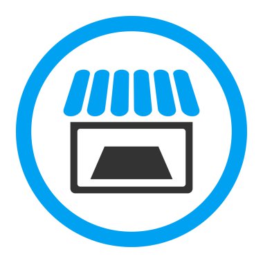 Dükkanı yuvarlak vektör simgesi