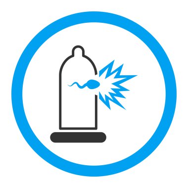 Sperm kaçış yuvarlak vektör simgesi