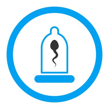 Sperm prezervatif yuvarlak vektör simgesi