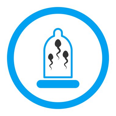 Sperm prezervatif yuvarlak vektör simgesi