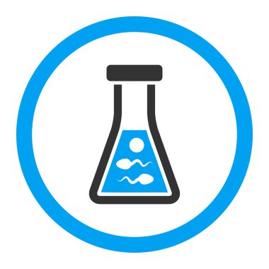 Sperm sıvı yuvarlak vektör simgesi