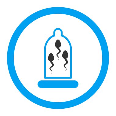 Sperm koruma yuvarlak vektör simgesi