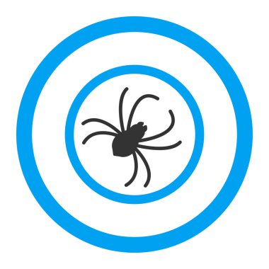 Örümcek yuvarlak vektör simgesi