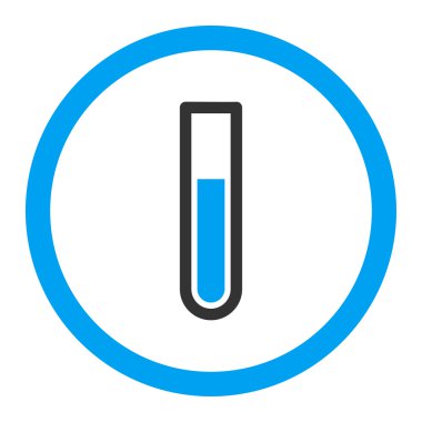 Test tüpü yuvarlak vektör simgesi