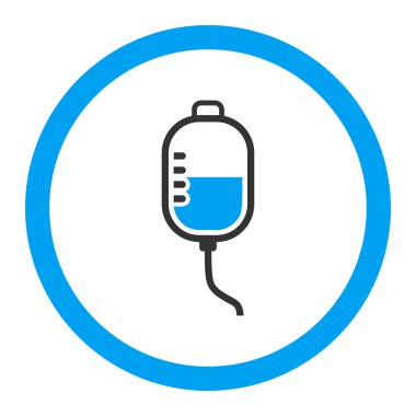 Terapi damlalık yuvarlak vektör simgesi