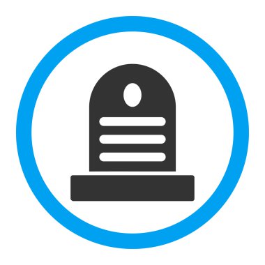 Mezar taşı yuvarlak vektör simgesi