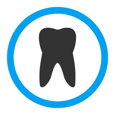 Diş yuvarlak vektör simgesi