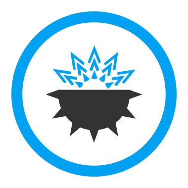 Viral yapısı yuvarlak vektör simgesi