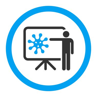 Virüs rapor vektör simge yuvarlak