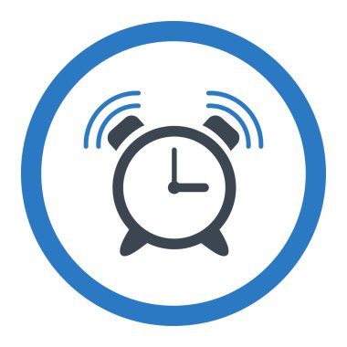 Çalar saat yüzük yuvarlak vektör simgesi