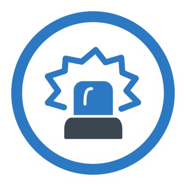 Alarm yuvarlak vektör simgesi