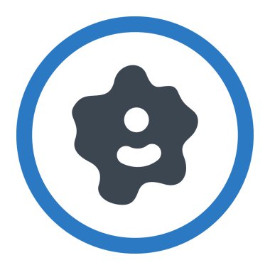 Ameba yuvarlak vektör simgesi