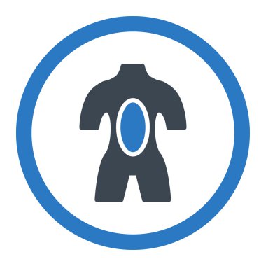 Anatomi yuvarlak vektör simgesi