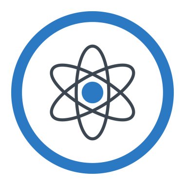 Atom yuvarlak vektör simgesi