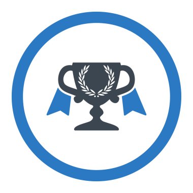 Ödülü Kupası yuvarlak vektör simgesi