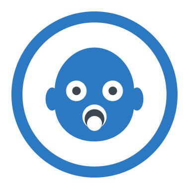 Bebek kafa vektör simge yuvarlak