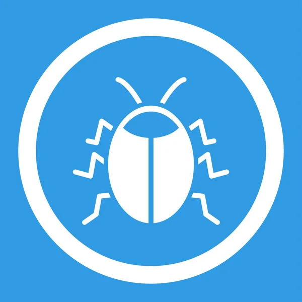 Bug Rounded Vector Icon — Stock Vector